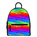 Rainbow Palm Tree Pattern Print Leather Backpack