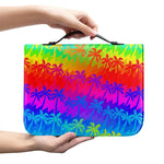 Rainbow Palm Tree Pattern Print Leather Bible Cover