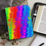 Rainbow Palm Tree Pattern Print Leather Bible Cover