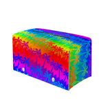 Rainbow Palm Tree Pattern Print Leather Tissue Box Cover