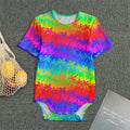 Rainbow Palm Tree Pattern Print Men's Bodysuit