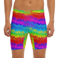 Rainbow Palm Tree Pattern Print Men's Long Boxer Briefs