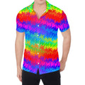 Rainbow Palm Tree Pattern Print Men's Shirt