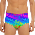 Rainbow Palm Tree Pattern Print Men's Triangle Swim Briefs