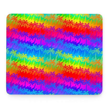 Rainbow Palm Tree Pattern Print Mouse Pad