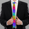 Rainbow Palm Tree Pattern Print Necktie