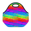 Rainbow Palm Tree Pattern Print Neoprene Lunch Bag