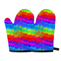 Rainbow Palm Tree Pattern Print Oven Mitts