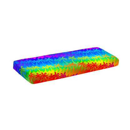 Rainbow Palm Tree Pattern Print Piano Keyboard Cover
