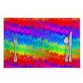 Rainbow Palm Tree Pattern Print Placemat