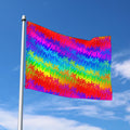 Rainbow Palm Tree Pattern Print Polyester Flag