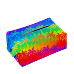 Rainbow Palm Tree Pattern Print Rectangle Tissue Box Cover