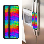 Rainbow Palm Tree Pattern Print Refrigerator Handle Covers