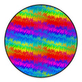 Rainbow Palm Tree Pattern Print Round Floor Mat