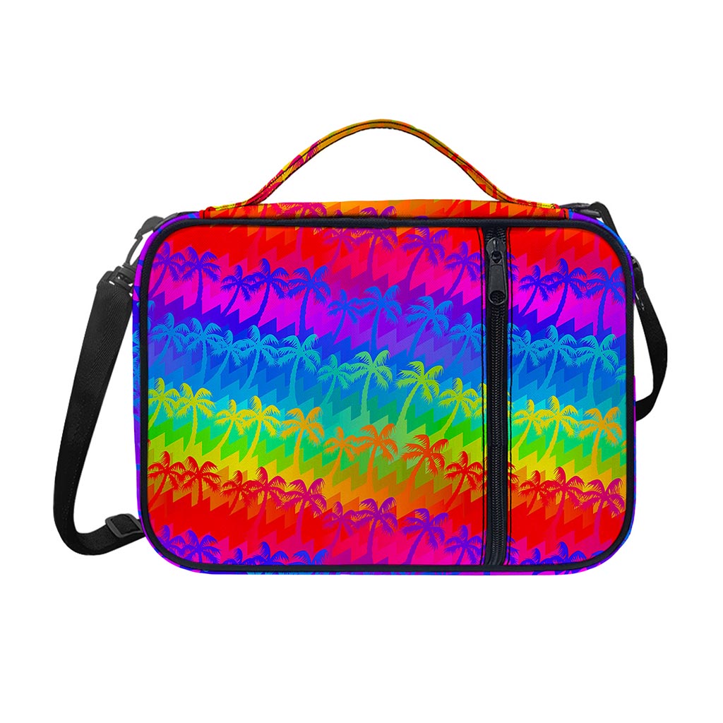 Rainbow Palm Tree Pattern Print Shoulder Strap Bible Bag