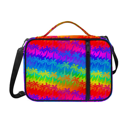 Rainbow Palm Tree Pattern Print Shoulder Strap Bible Bag