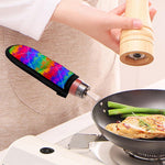 Rainbow Palm Tree Pattern Print Skillet Handle Cover