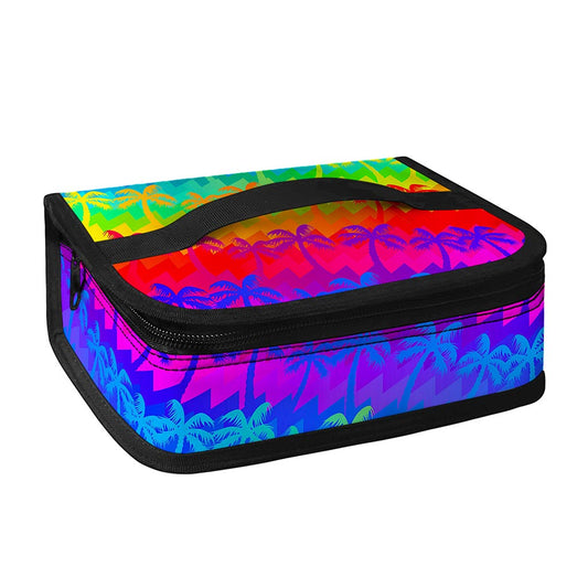 Rainbow Palm Tree Pattern Print Small Lunch Bag