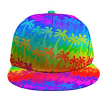 Rainbow Palm Tree Pattern Print Snapback Cap