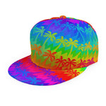 Rainbow Palm Tree Pattern Print Snapback Cap