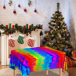 Rainbow Palm Tree Pattern Print Tablecloth