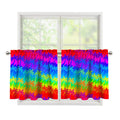 Rainbow Palm Tree Pattern Print Tier Curtains