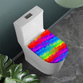 Rainbow Palm Tree Pattern Print Toilet Lid Cover