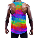 Rainbow Palm Tree Pattern Print Training Tank Top