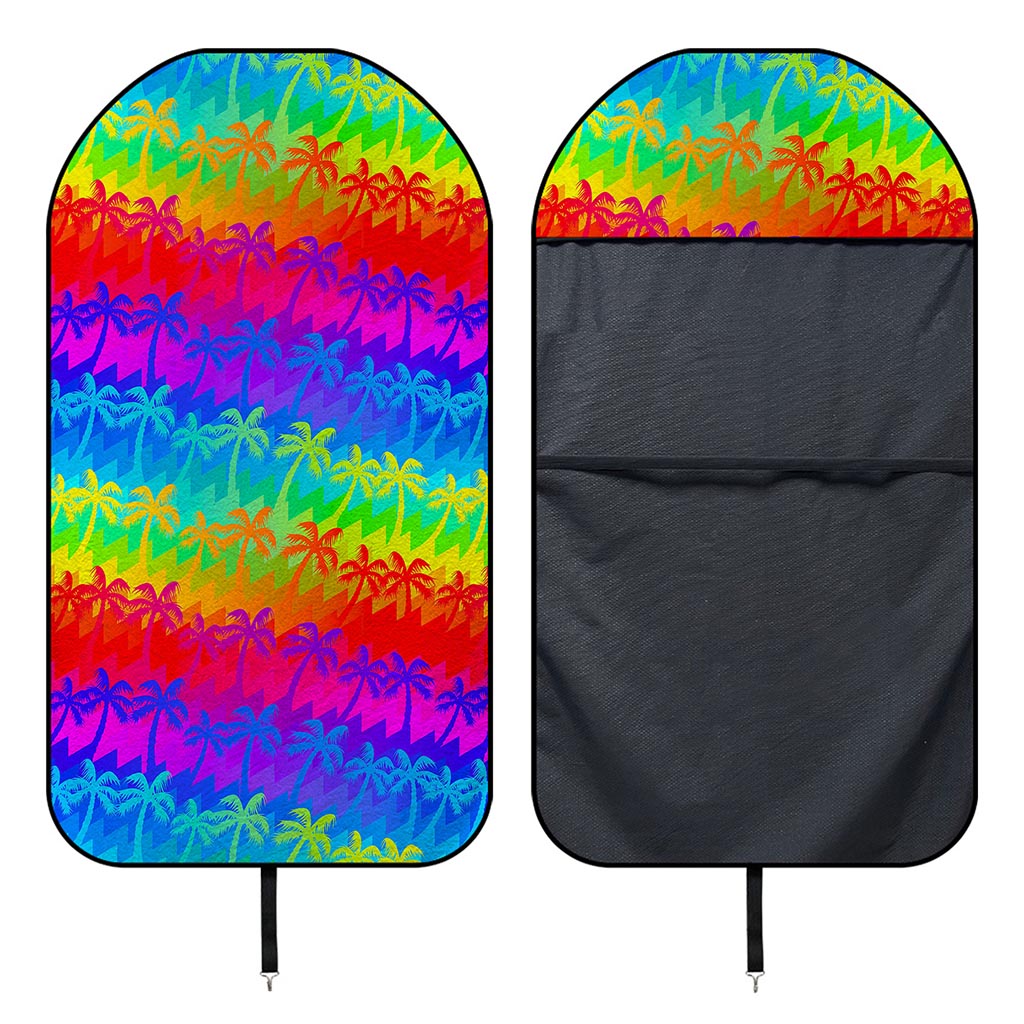 Rainbow Palm Tree Pattern Print Waterproof Car Seat Cover