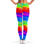 Rainbow Palm Tree Pattern Print Women's Leggings