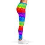 Rainbow Palm Tree Pattern Print Women's Leggings