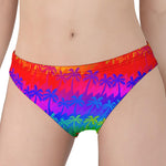 Rainbow Palm Tree Pattern Print Women's Panties