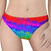 Rainbow Palm Tree Pattern Print Women's Thong