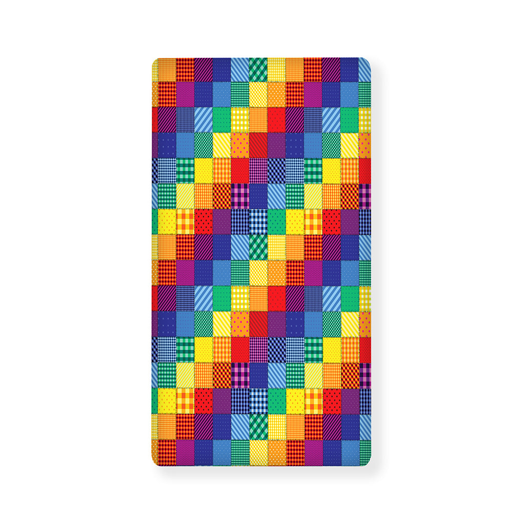 Rainbow Patchwork Pattern Print Baby Crib Sheet