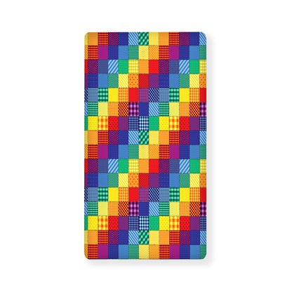 Rainbow Patchwork Pattern Print Baby Crib Sheet