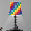 Rainbow Patchwork Pattern Print Bell Lamp Shade