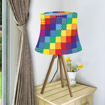 Rainbow Patchwork Pattern Print Bell Lamp Shade