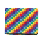 Rainbow Patchwork Pattern Print Bifold Wallet