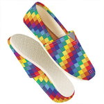Rainbow Patchwork Pattern Print Casual Shoes