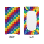 Rainbow Patchwork Pattern Print Changing Pad Cover