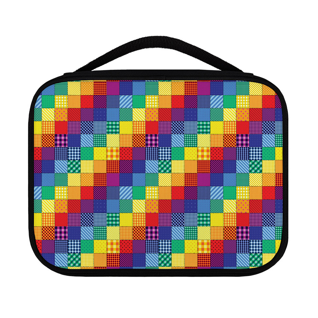 Rainbow Patchwork Pattern Print Classic Bible Case