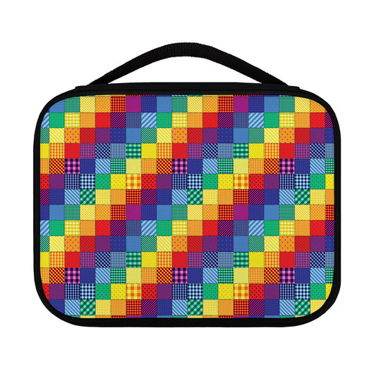Rainbow Patchwork Pattern Print Classic Bible Case