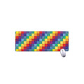 Rainbow Patchwork Pattern Print Extended Mouse Pad