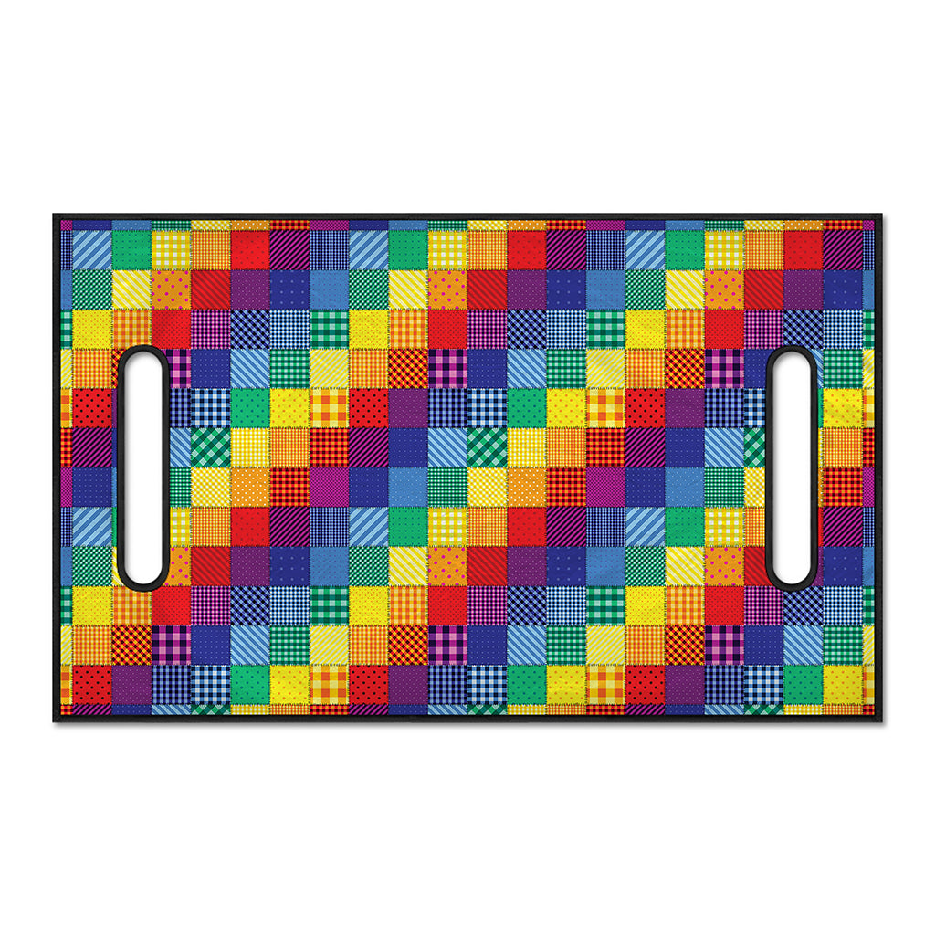 Rainbow Patchwork Pattern Print Golf Cart Seat Cover