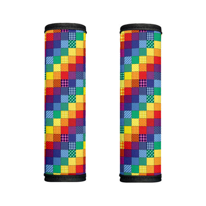 Rainbow Patchwork Pattern Print Handle Covers