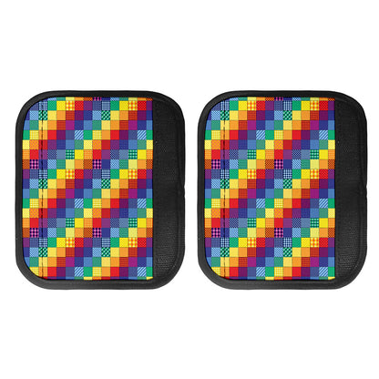 Rainbow Patchwork Pattern Print Handle Covers