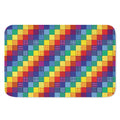 Rainbow Patchwork Pattern Print Indoor Door Mat