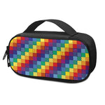 Rainbow Patchwork Pattern Print Insulin Cooler Travel Case