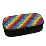 Rainbow Patchwork Pattern Print Insulin Cooler Travel Case