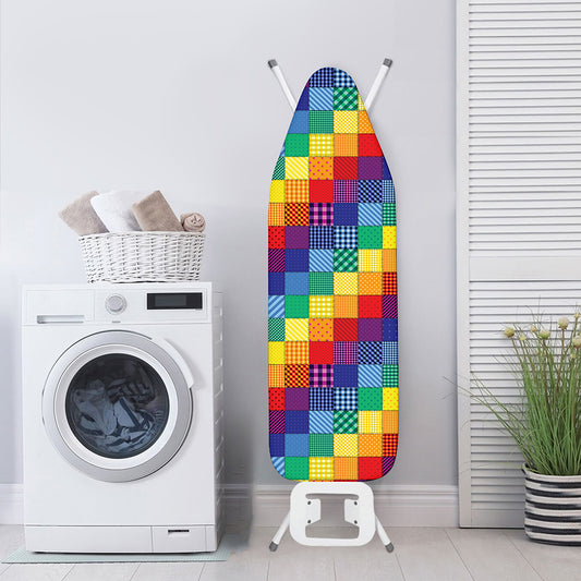 Rainbow Patchwork Pattern Print Ironing Board Cover
